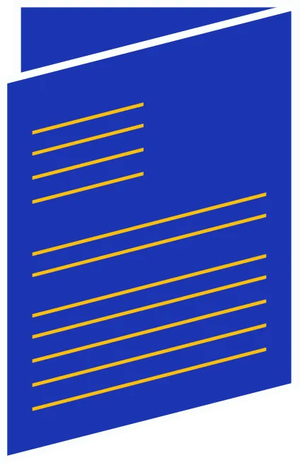 A3 folder to A5 colour letter design example