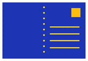 A6 postcard design example