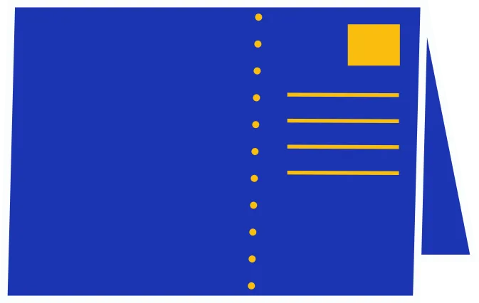 A6 postcard design example