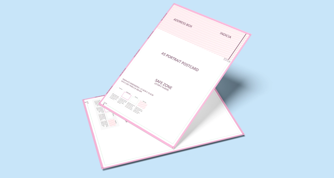 A5 Portrait postcard